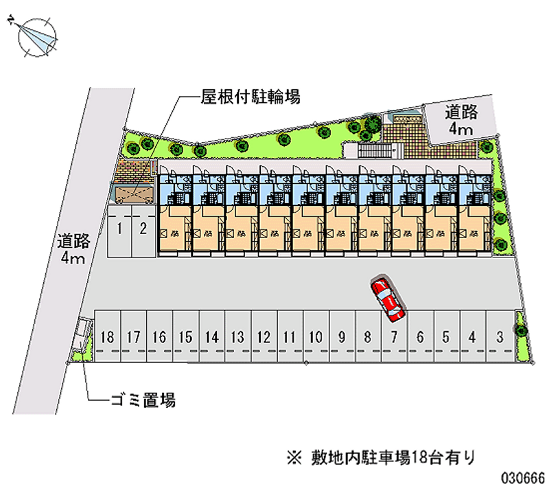 レオパレス牛久シンエイ 月極駐車場