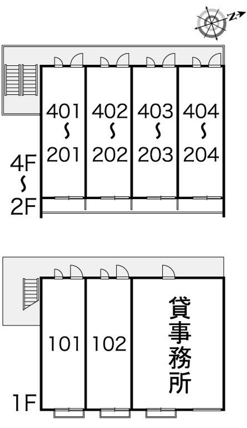 レオパレス新白岡 間取配置図