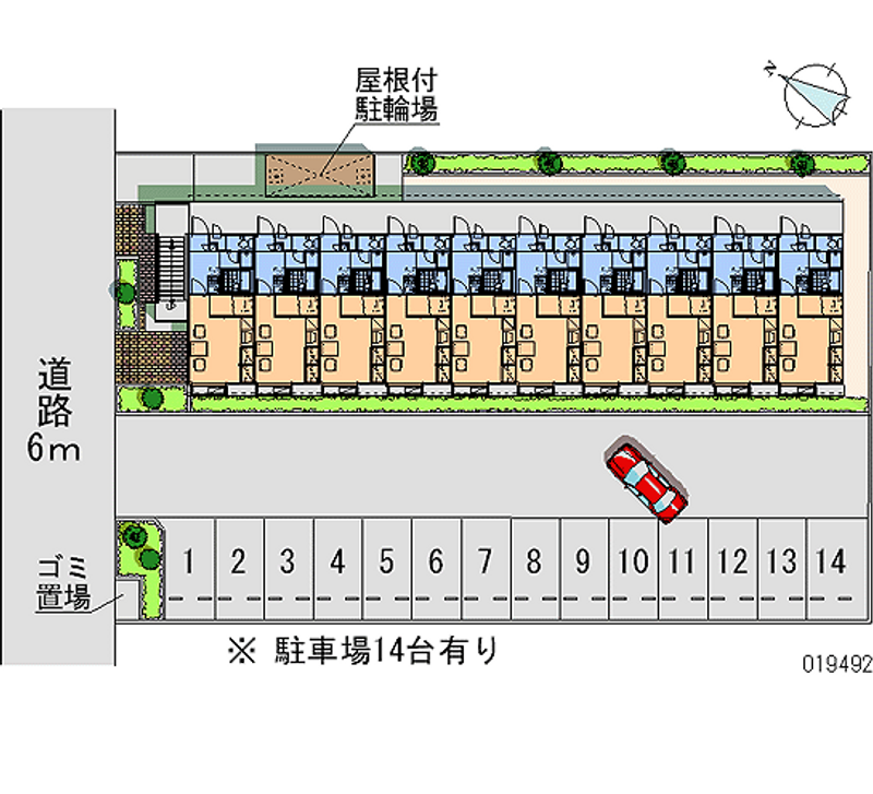 レオパレスあいの 月極駐車場