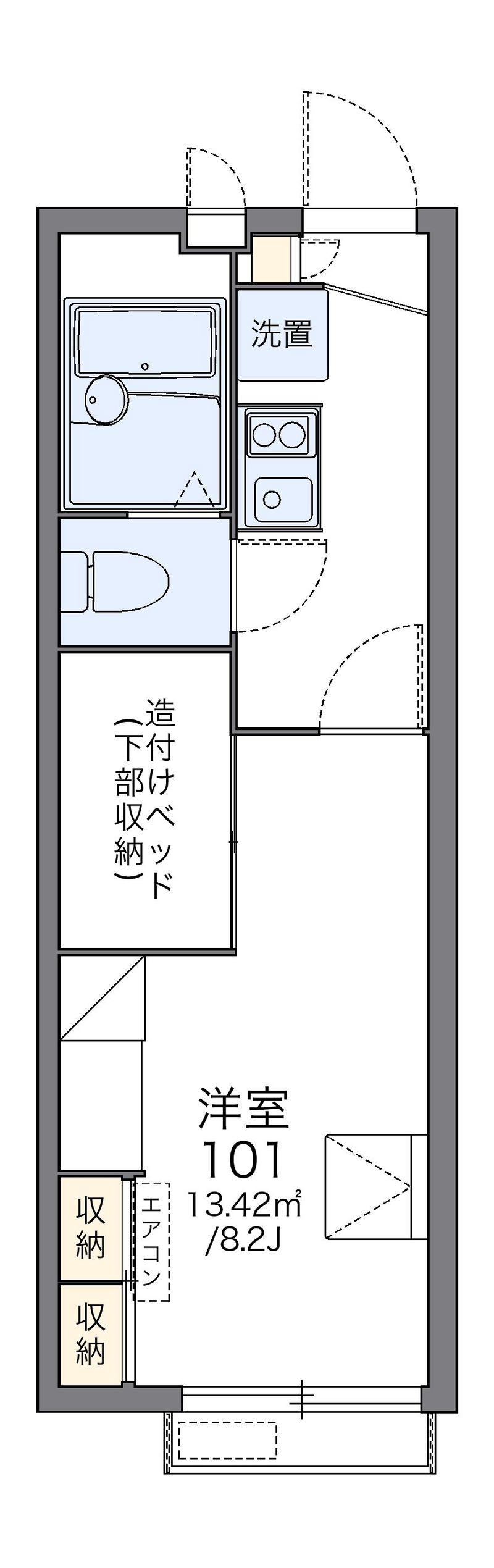 レオパレスゆずり葉のさと 間取図