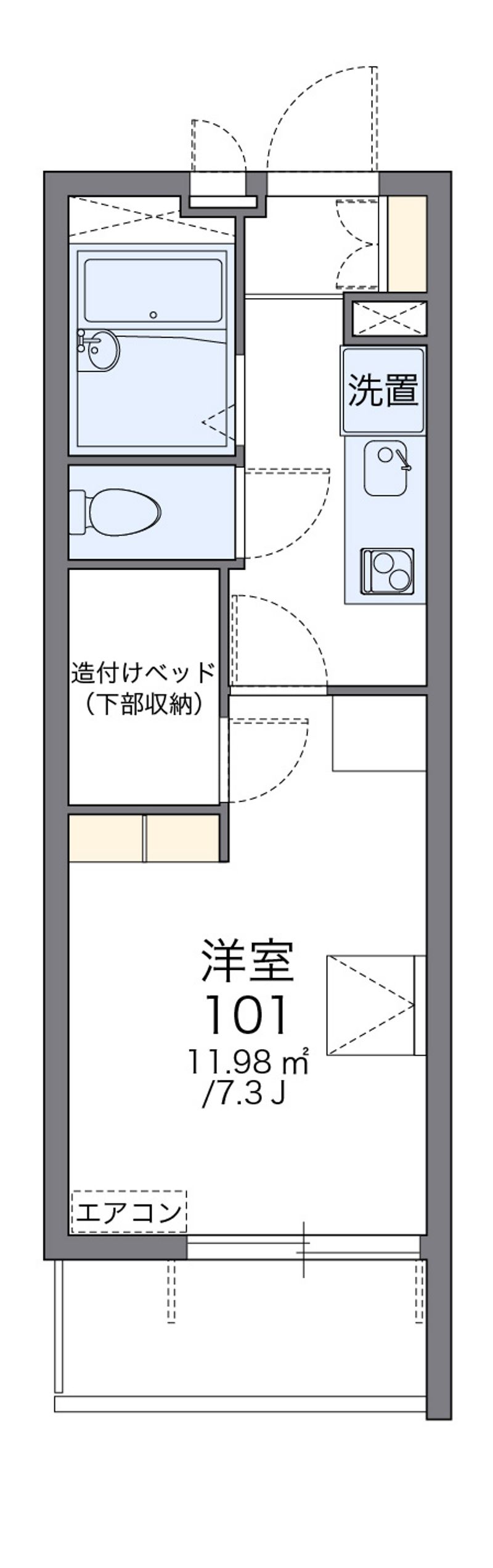 レオパレスコン　ヴィスタ 間取図