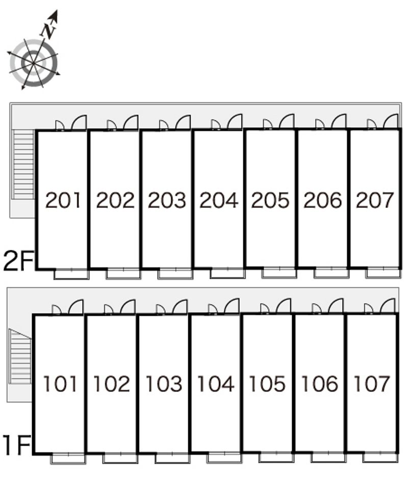 レオパレスエクセル乙高 間取配置図