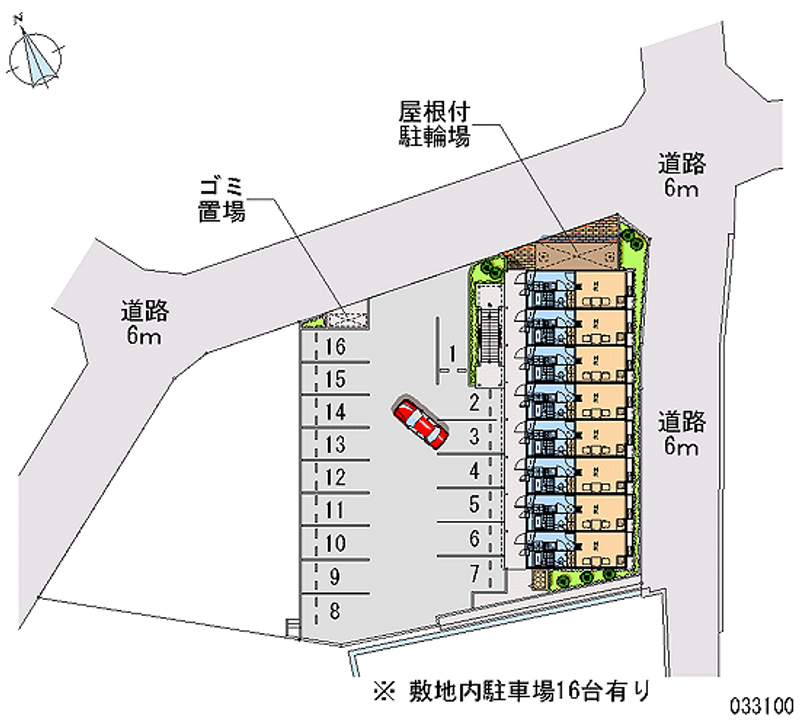 レオパレスあけぼの 月極駐車場