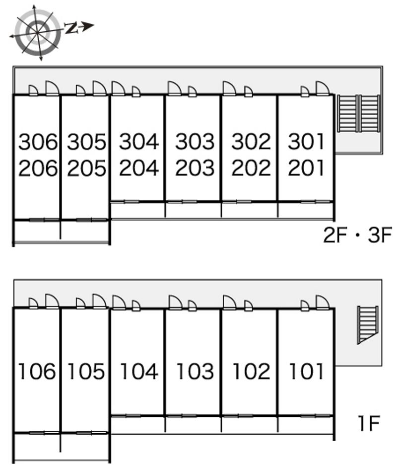 レオパレス洛南 間取配置図