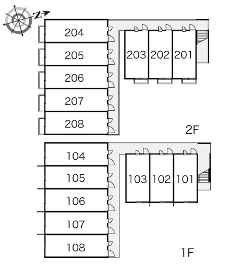 レオパレス西馬橋 間取配置図