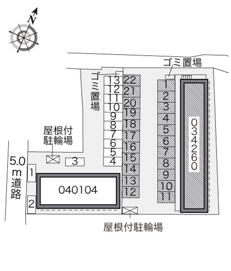 レオパレスサニーブライト 配置図