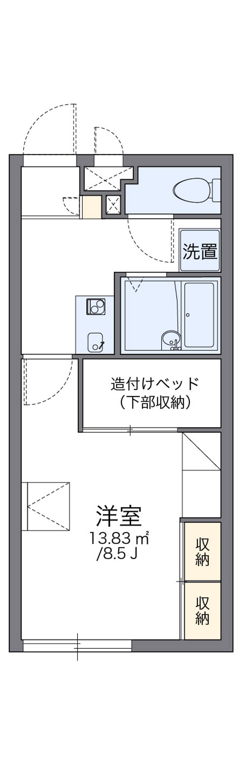 レオパレスなかち 間取図