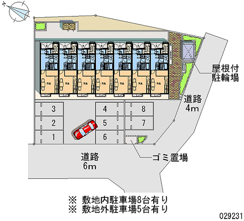 レオパレスＣｏｚｙ山崎 月極駐車場