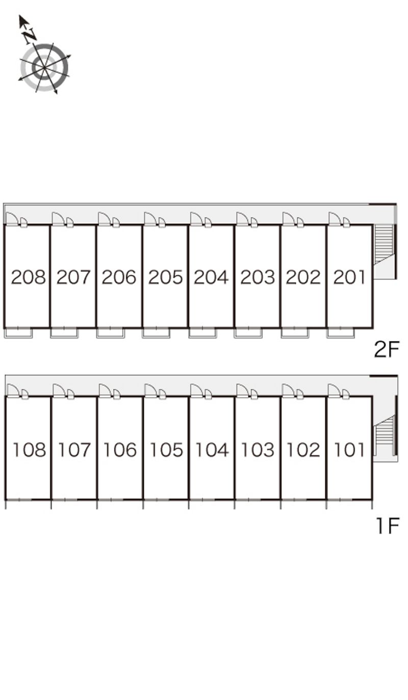 レオパレスグリーン　グラス 間取り配置図