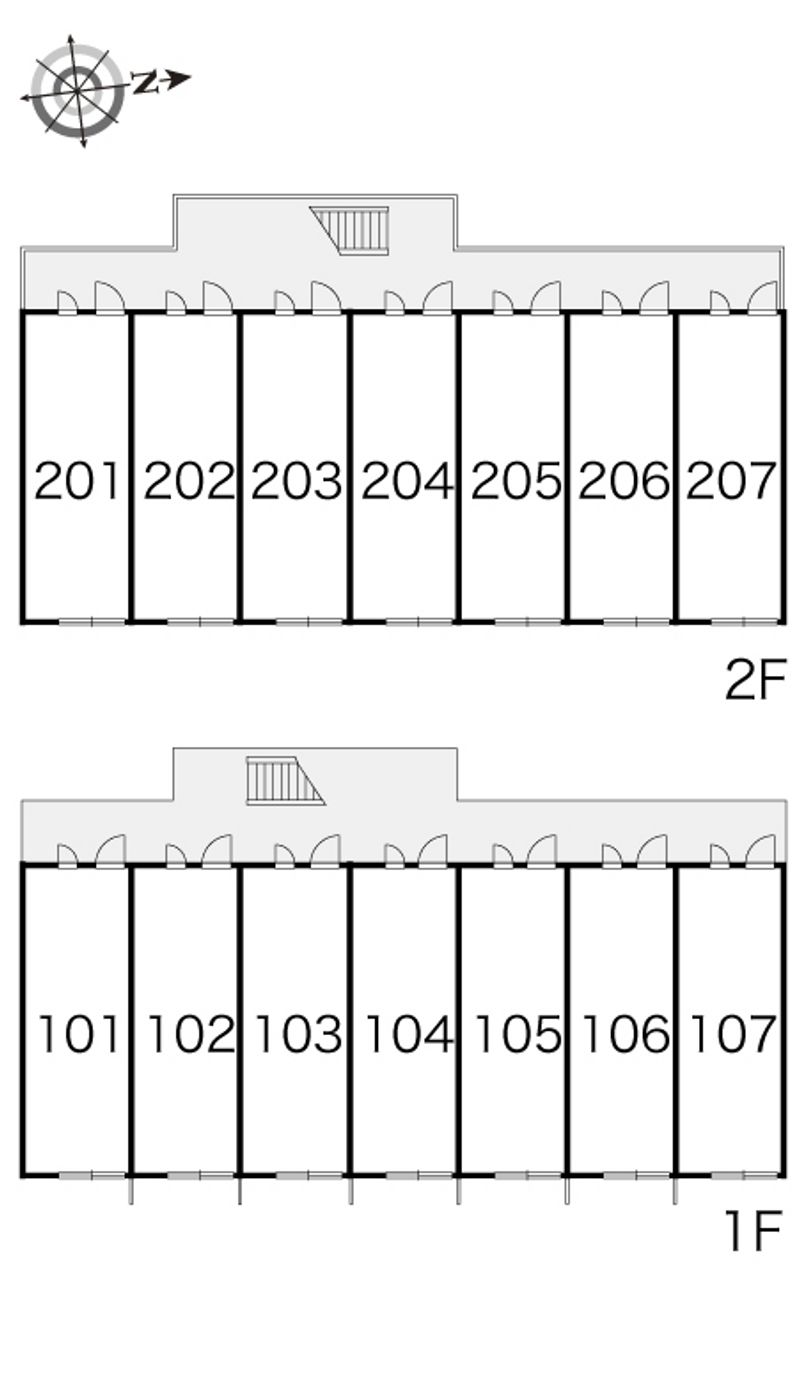 レオパレスボムールⅢ 間取配置図