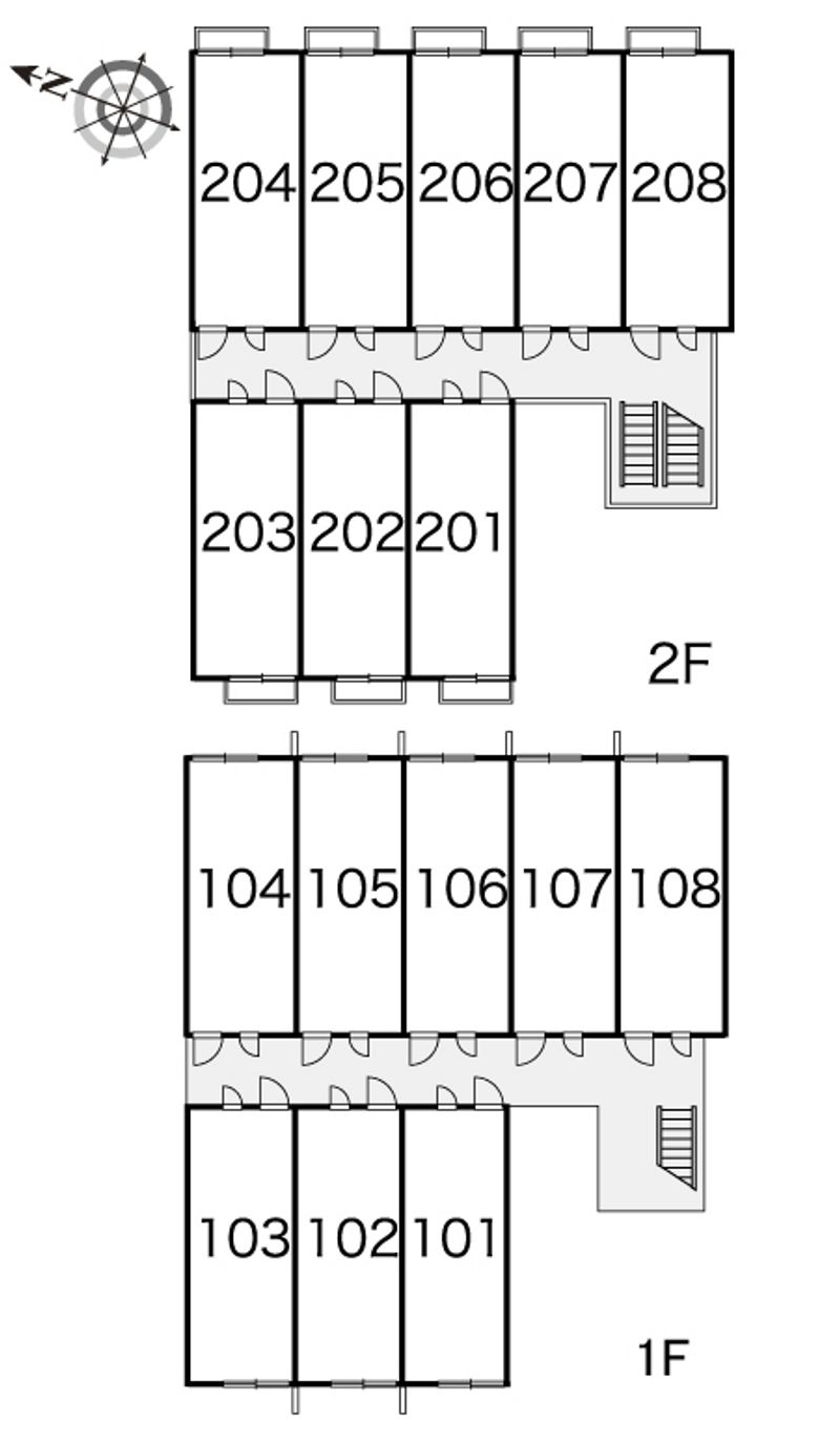 レオパレス神崎川 間取配置図