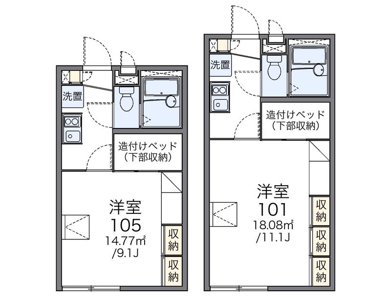 レオパレスＭＥＬＵＫＵ 間取図