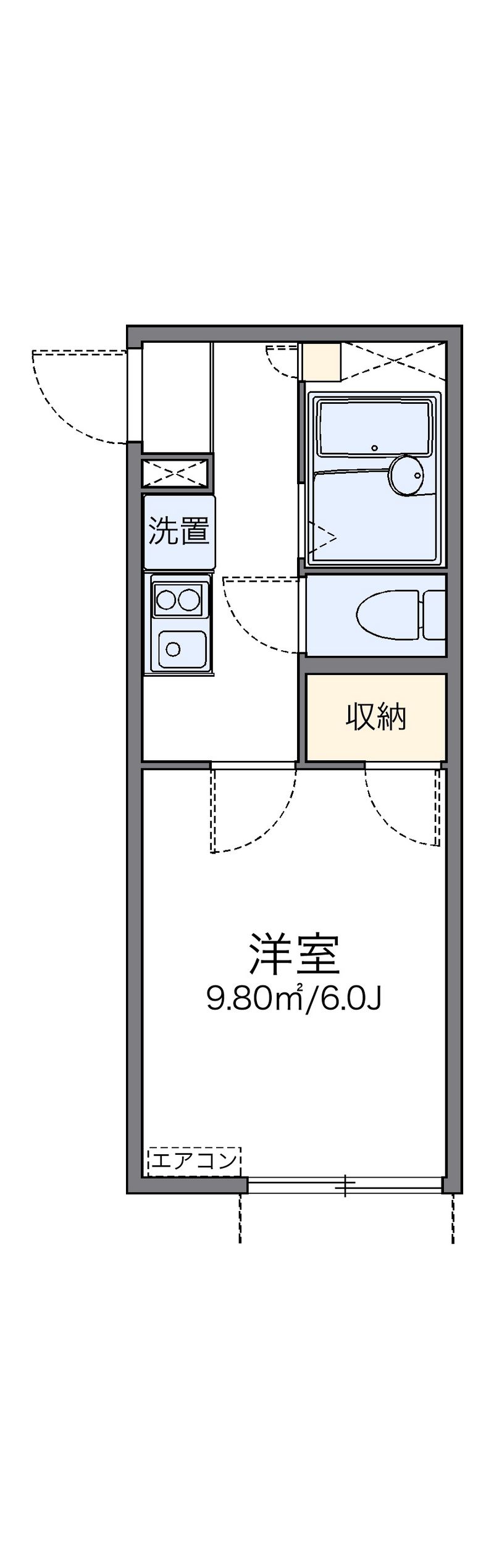 レオパレスノースフィールド新羽 間取図