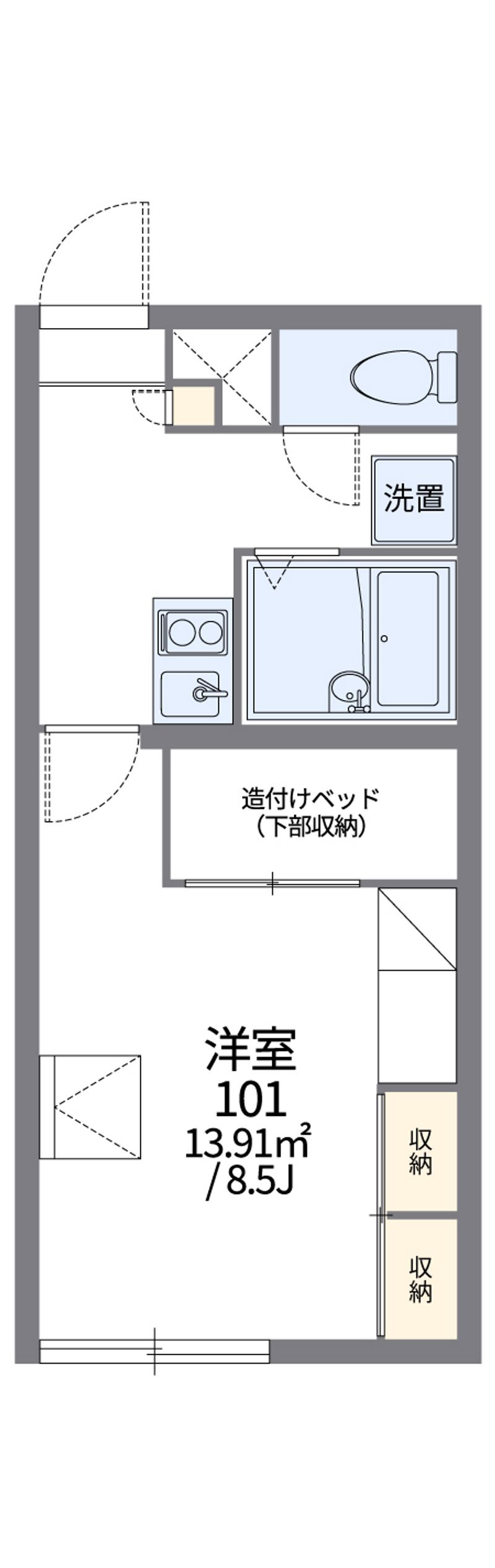 レオパレスＫＯＴＯＢＵＫＩ 間取図