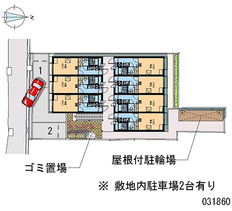 レオパレスハーバー東出町 月極駐車場