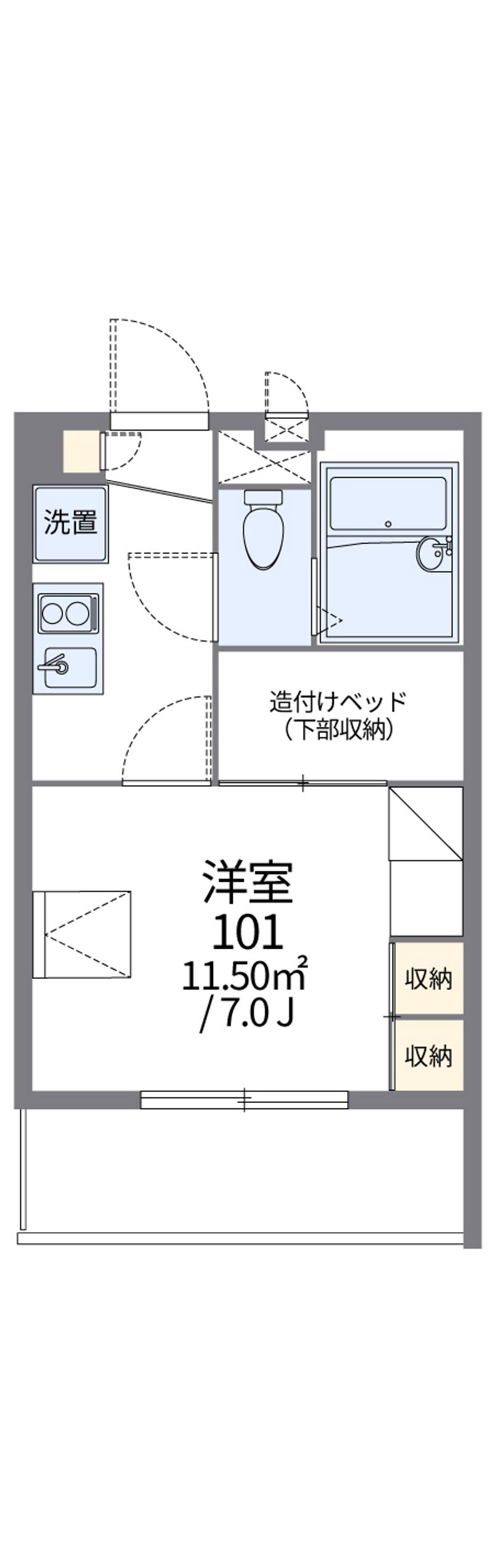レオパレス長筬 間取図