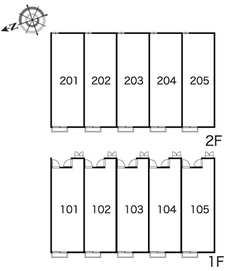 レオパレスまつお 間取配置図