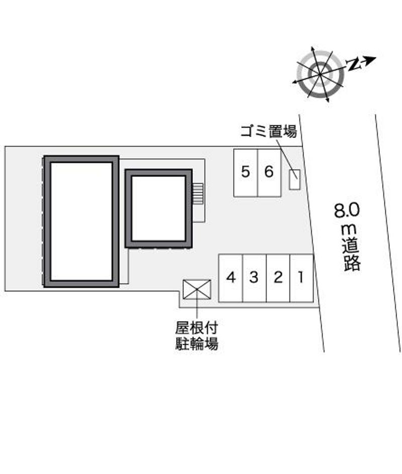 レオパレスパルシティ本町２２ 配置図