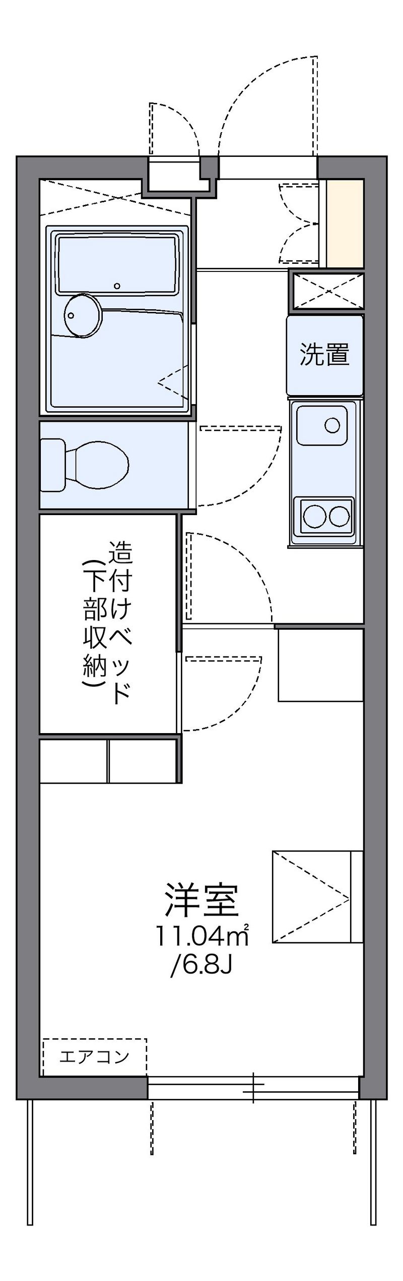 レオパレス西九条 間取図