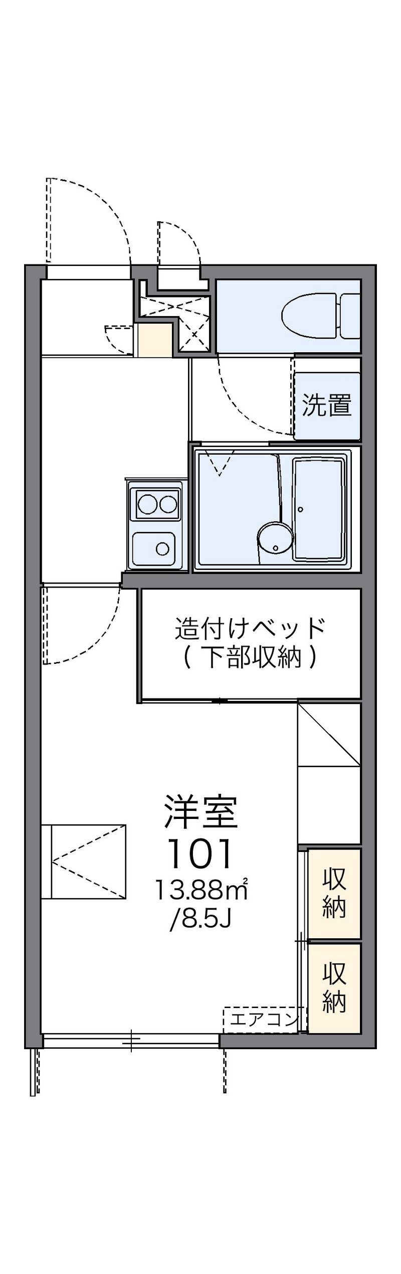 レオパレス城町 間取図