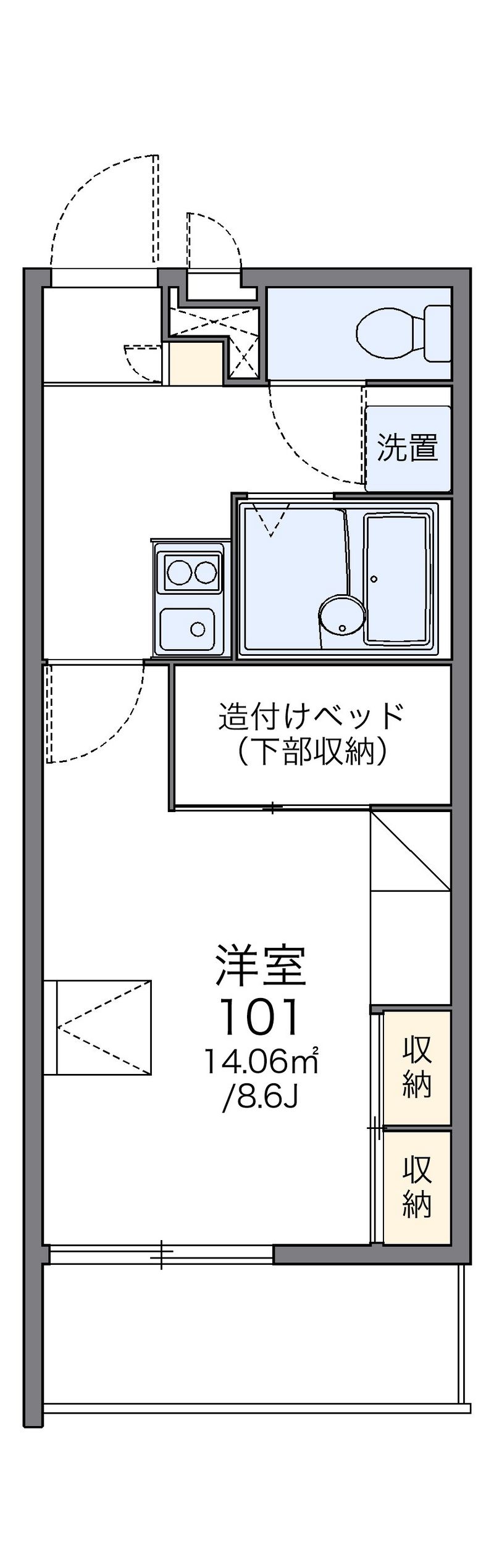 レオパレス福丸Ⅱ 間取図