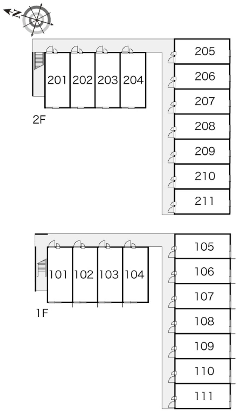 レオパレス五福北 間取配置図