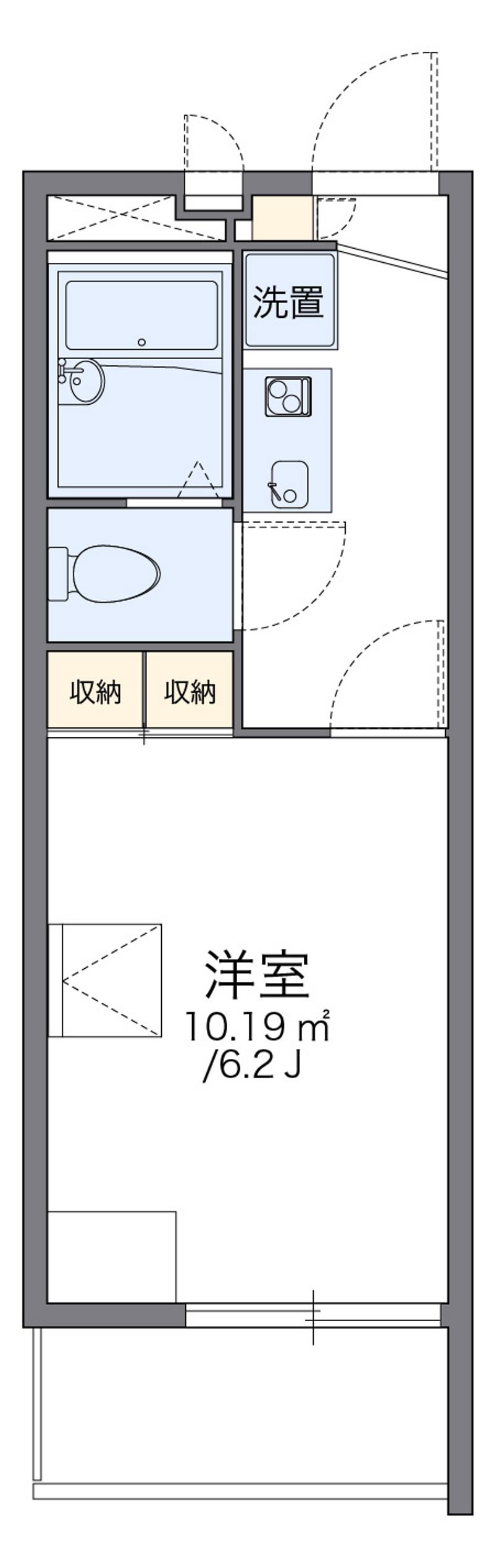 leopalace Plaisir Nishi Shiroi Floor plan