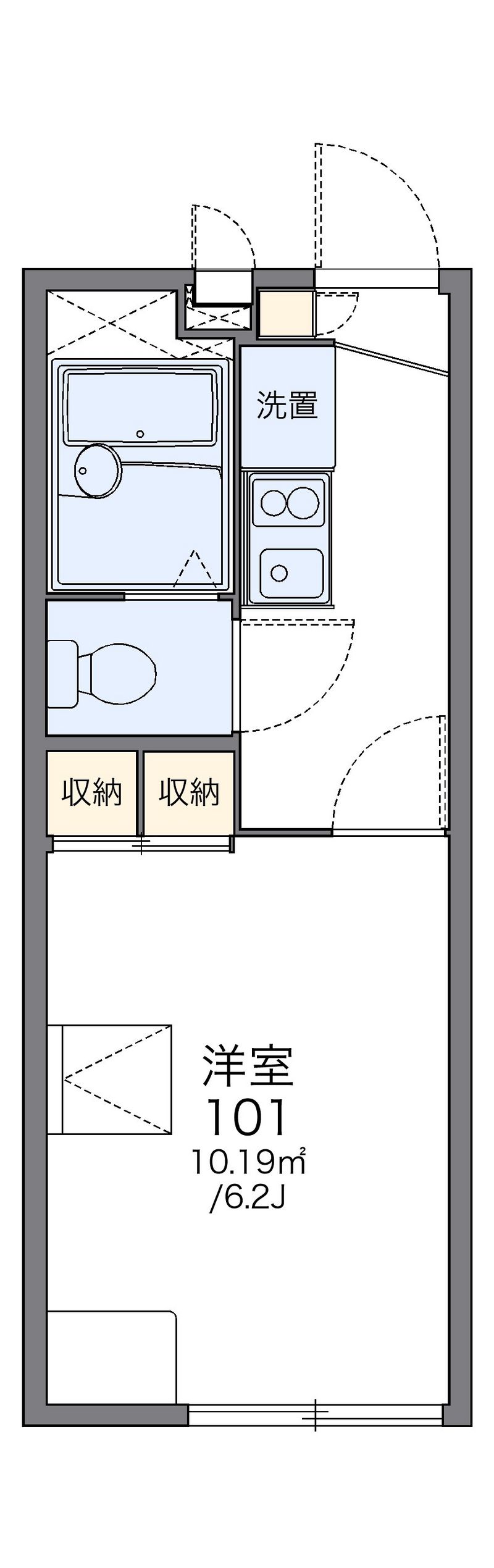 レオパレスビューティフル 間取図