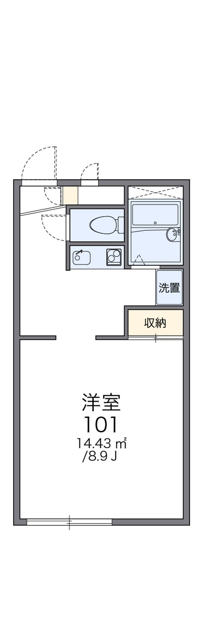 レオパレス日の出 間取図
