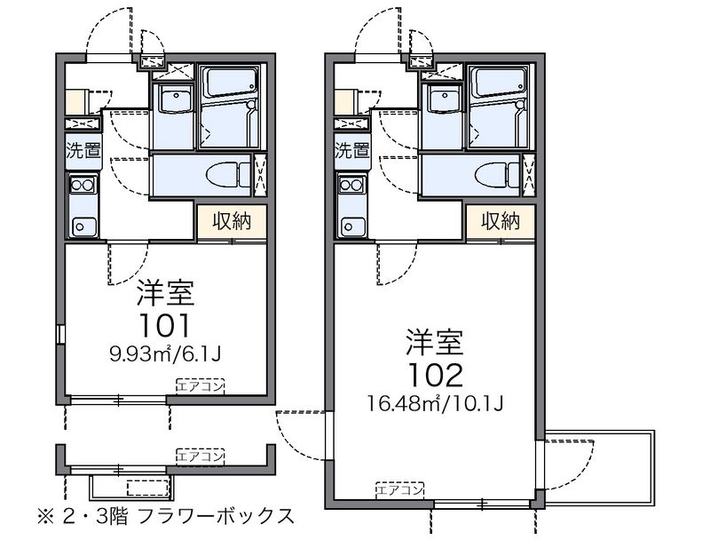 レオネクストＫＵＲＩＹＡＭＡ 間取図