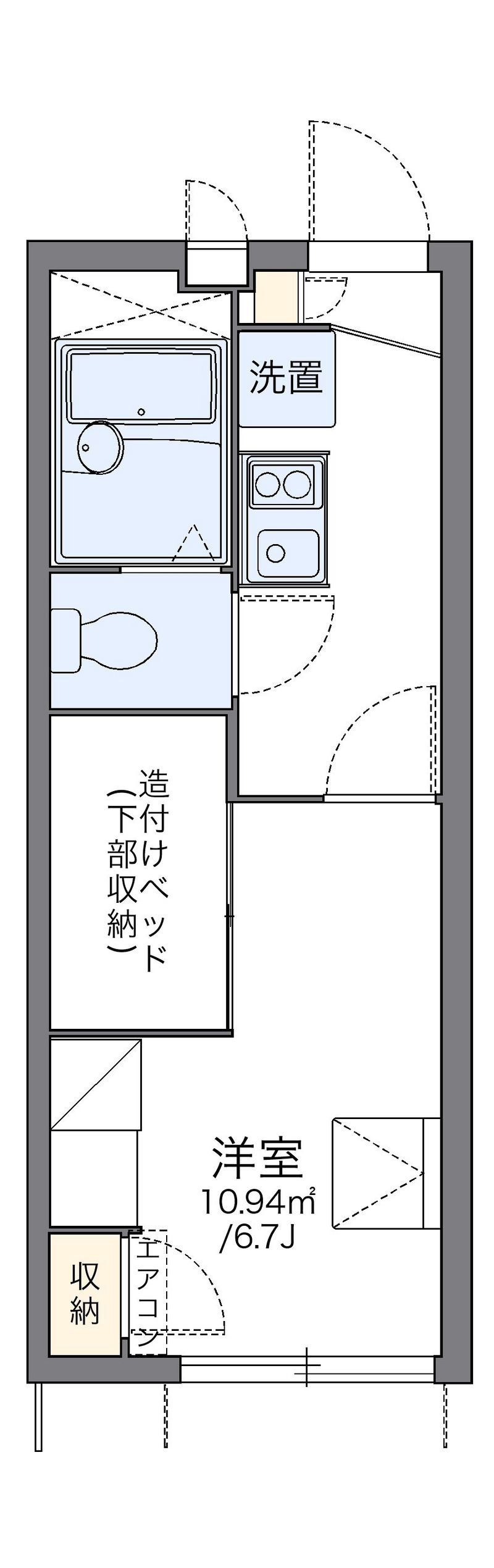 レオパレスウィステリアⅣ 間取図