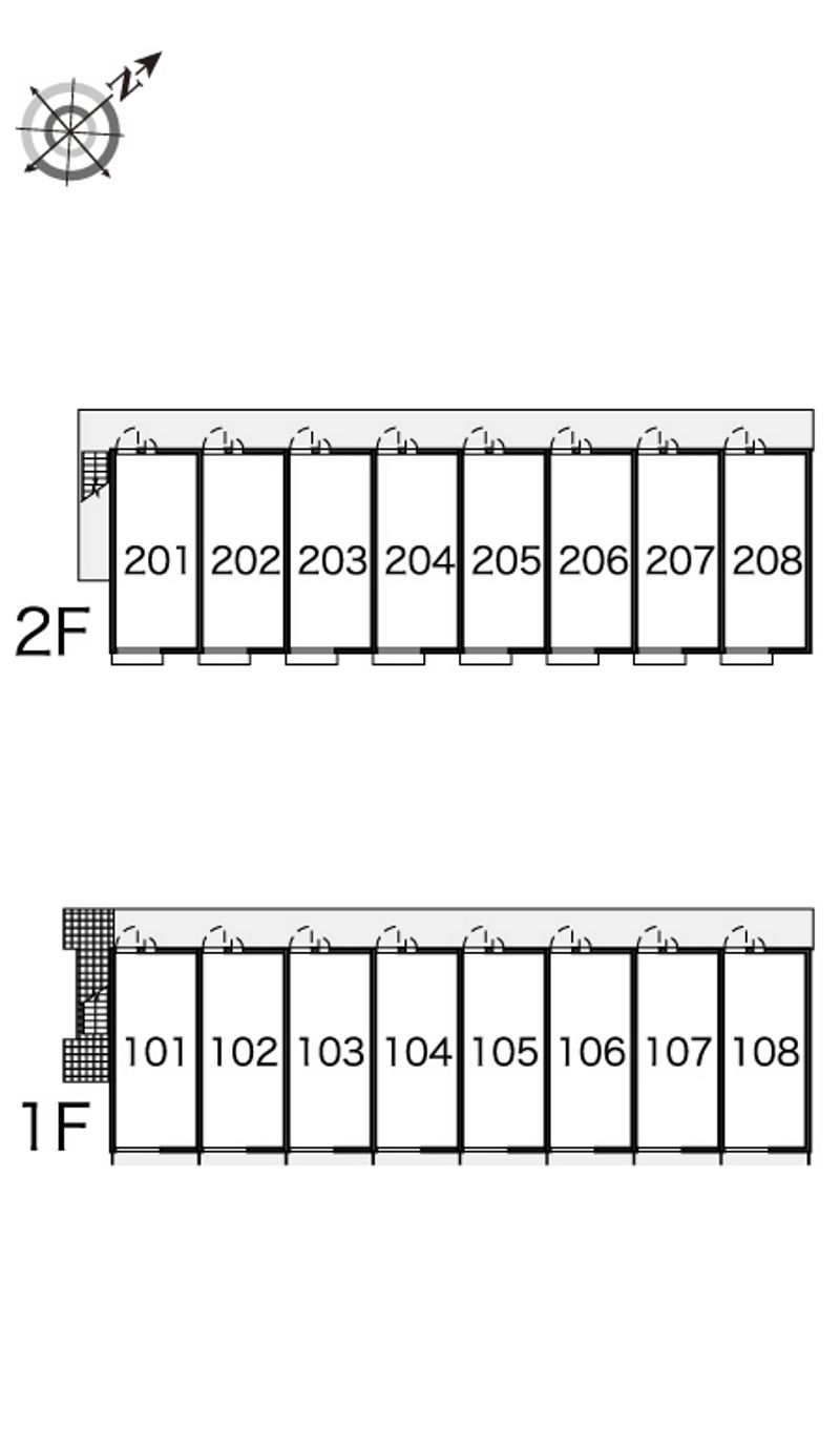 レオパレスミドリノＢ 間取配置図