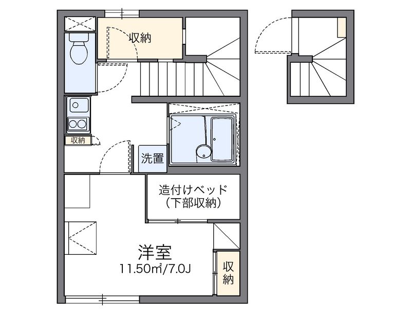 レオパレスフローラ 間取図