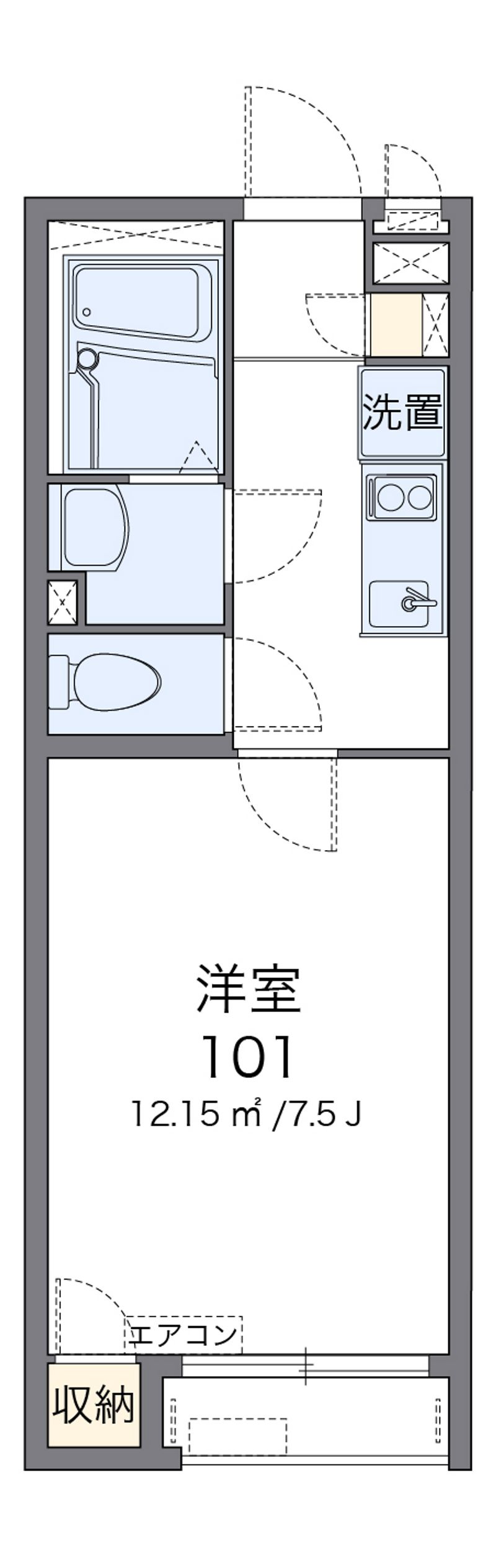 クレイノ楠谷２３ 間取図