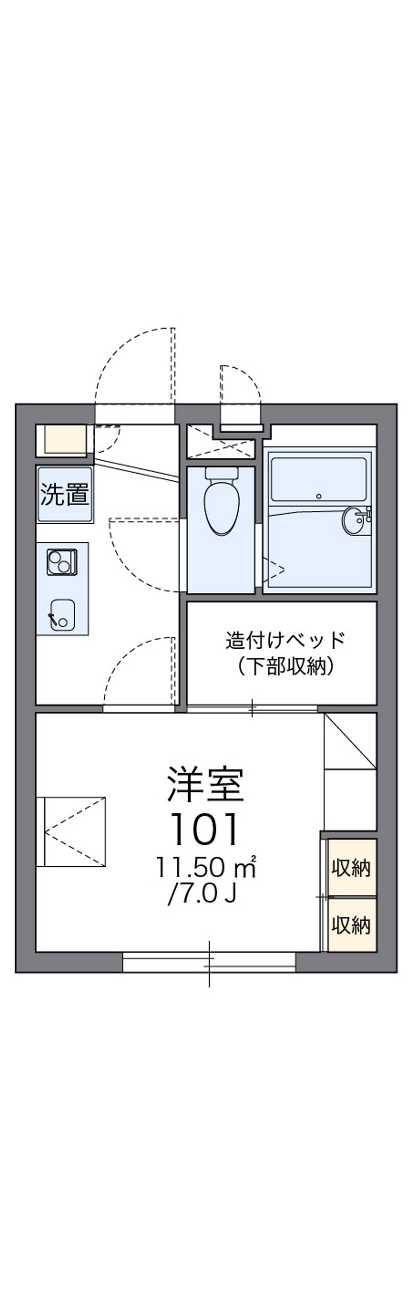 レオパレスシャルマン 間取図