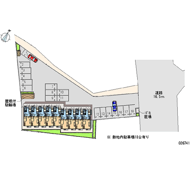 レオパレスマルイⅢ 月極駐車場