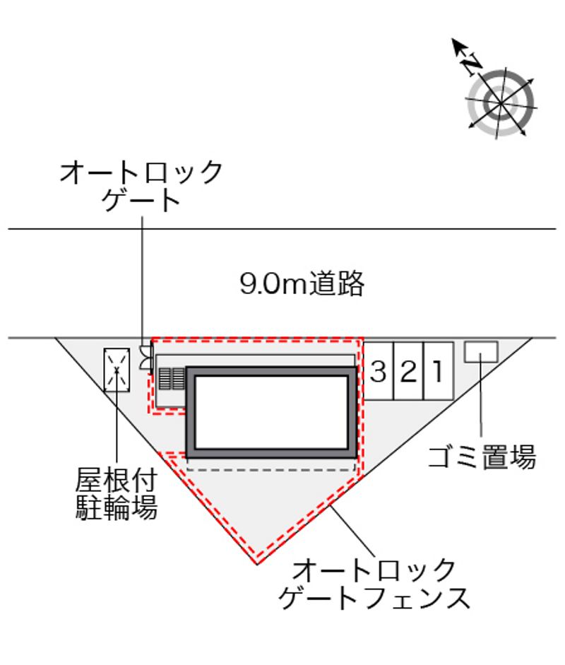 レオパレスエテルノ　セラ下野毛 配置図