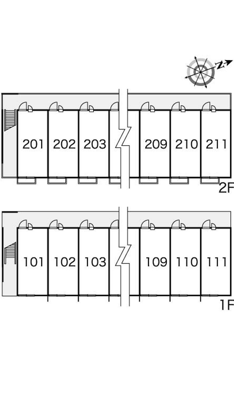レオパレス仙港ＳＫⅡ 間取り配置図