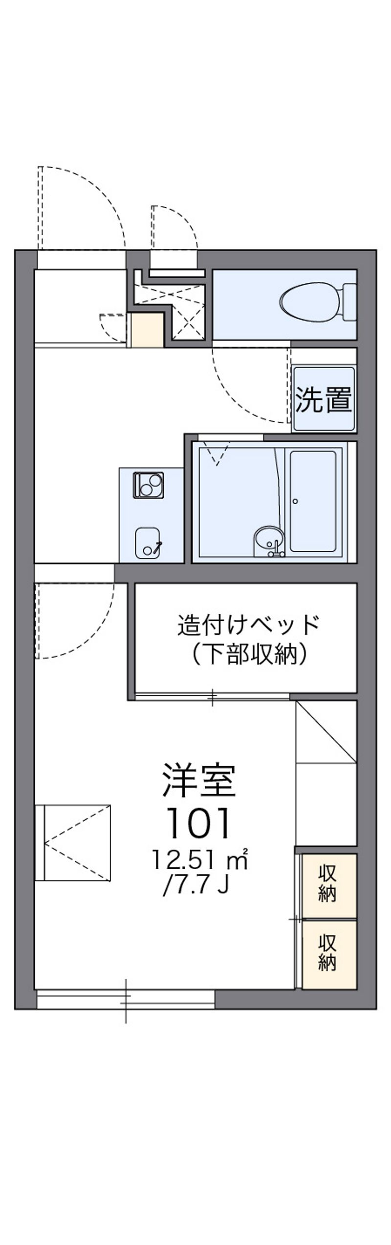 レオパレスシャルマン出雲 間取図