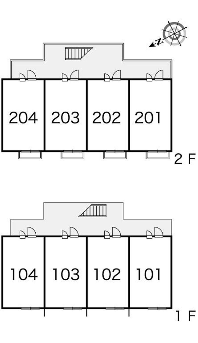 レオパレスメルク中井 間取配置図
