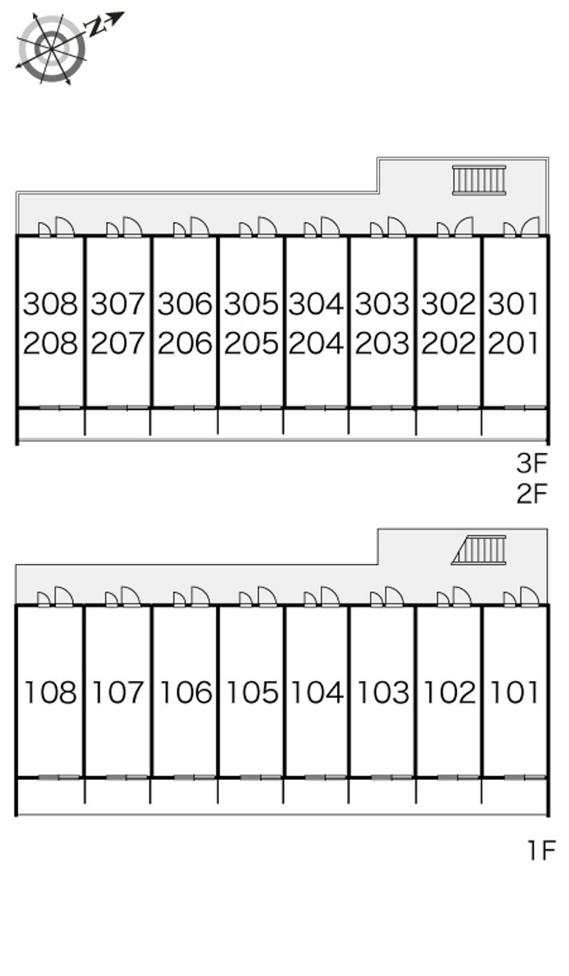 レオパレスふじ 間取配置図