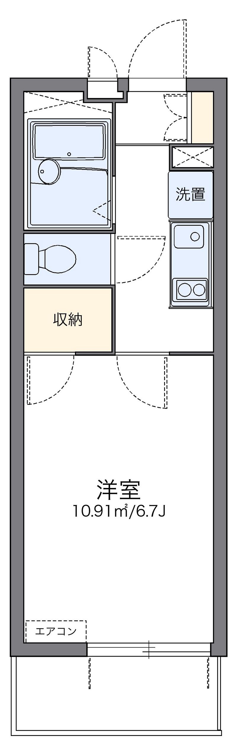 レオパレスハイビーノ 間取図