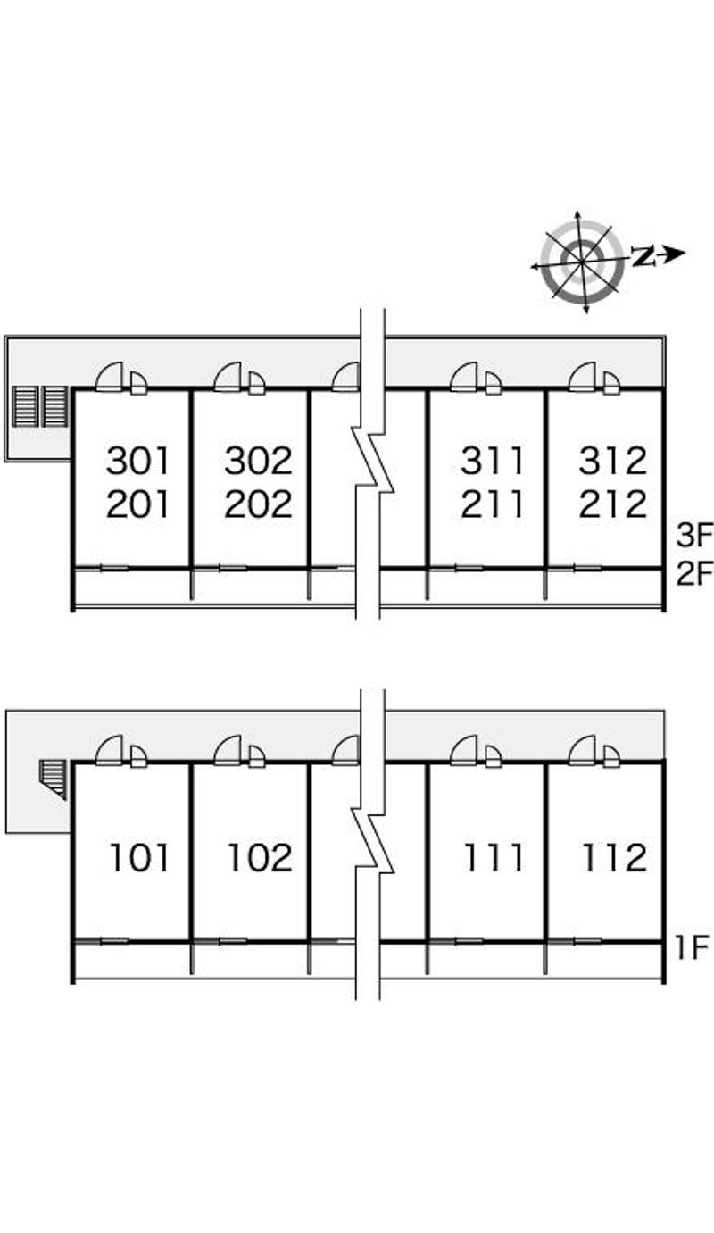 レオパレスプラスパ平田 間取配置図