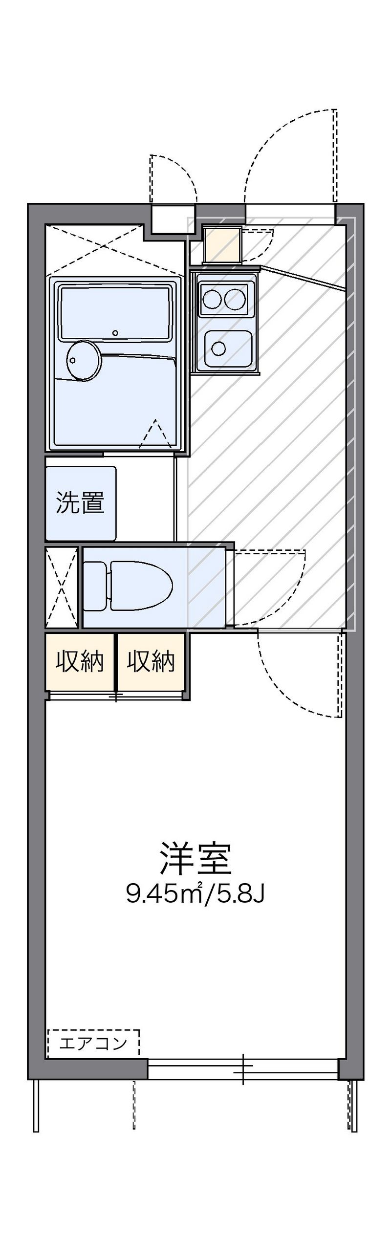レオパレスシェソワ広 間取図