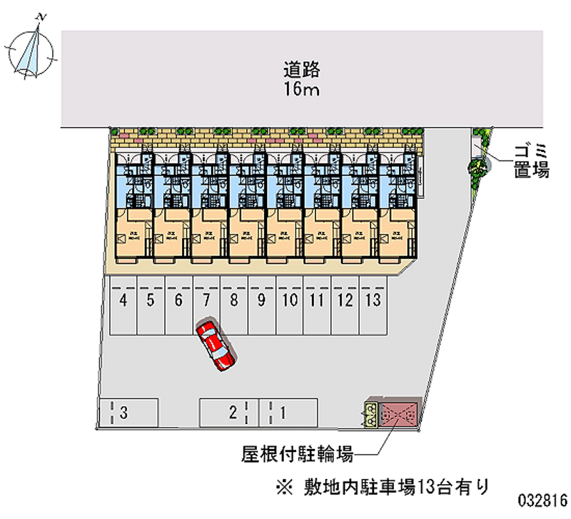 レオパレス可愛 月極駐車場