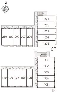 レオパレスクレスト 間取配置図