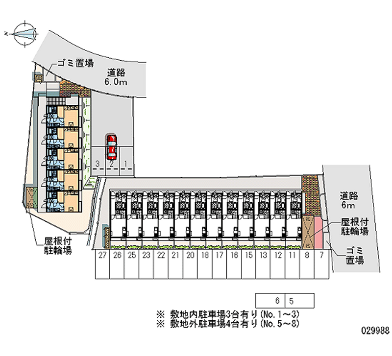 レオパレス優豊 月極駐車場