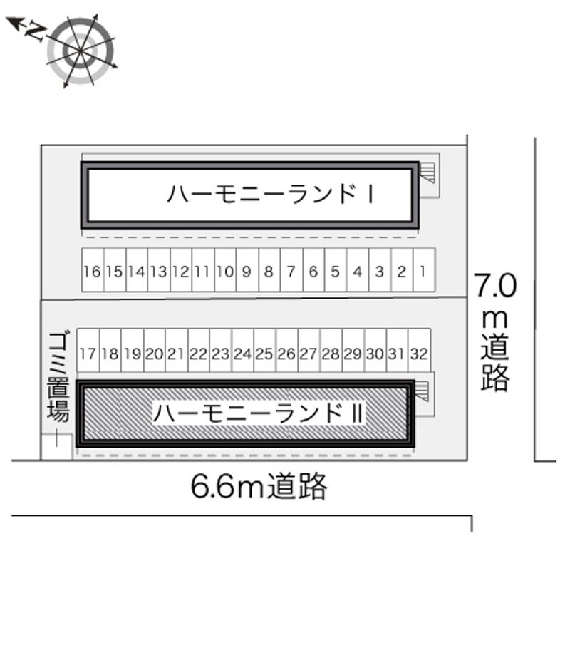 レオパレスハーモニーランドⅡ 配置図