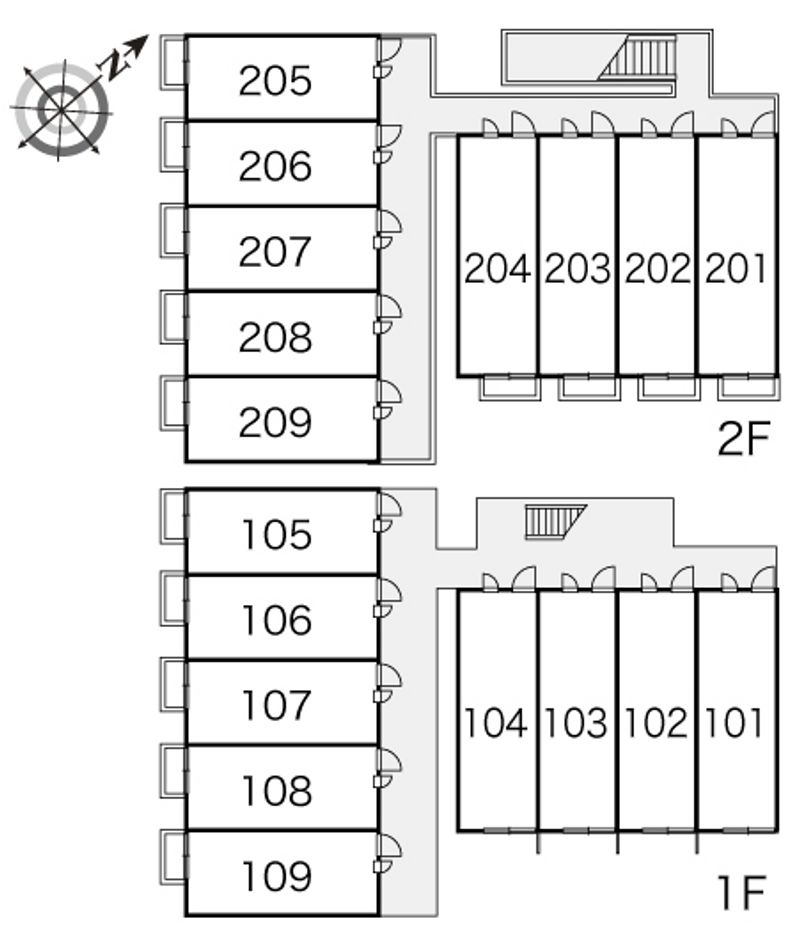 レオパレスサザンガーデン 間取配置図