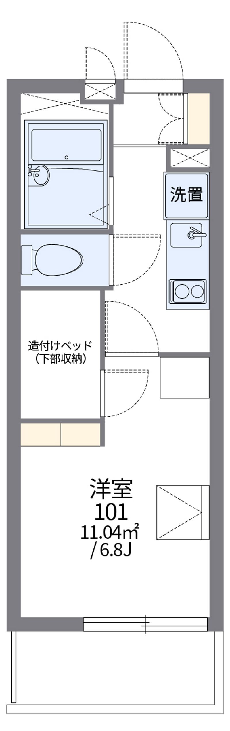 レオパレスブレッシング 間取図